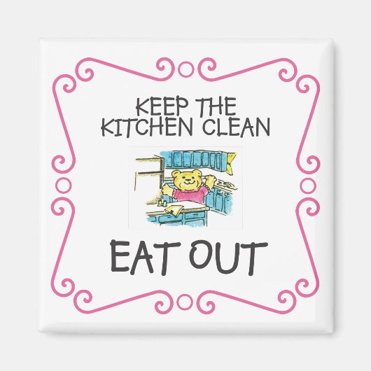 テディ食べベア磁石 マグネット (正面)