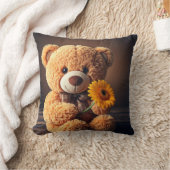 テディ魅力的ベア印刷枕 クッション (ブランケット)