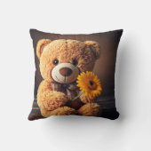 テディ魅力的ベア印刷枕 クッション (裏面)