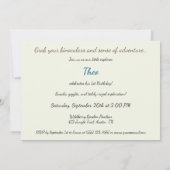 テディ・サファリの探検家 – 1歳の誕生日 招待状 (裏面)