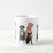 テディ·ザ·スパズ·マン·アンド·ファミリーの犬用コーヒー·マグ コーヒーマグカップ (中央)