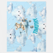 テディ・ザ・パイロット フリースブランケット (正面)