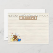 テディ・シェフ・レシピ・カード ポストカード (正面/裏面)