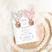 テディ・ベアのジェンダーの発表を待つことができる 招待状