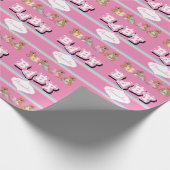テディ·ベアズ·イン·ピンク|個人用設定 ラッピングペーパー (角)