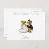 テディ・ベアーズ日付を保存しろ！ 3月が来るぞ… 案内ポストカード (正面/裏面)