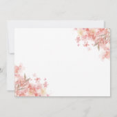 テディ・ポーラーベア ピンク風船 ガール ベビーシャワー 招待状 (裏面)