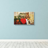 テディ・ラブ キャンバスプリント (インサイチュ (ウッドフロア))