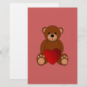 テディ・ラブ 便箋 (正面/裏面)