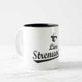 テディ・ルーズベルトが精力的にライブ ツートーンマグカップ (正面左)