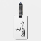 テディ・ルーズベルトが精力的にライブ ラゲッジタグ (裏面縦)