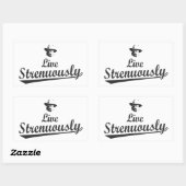 テディ・ルーズベルトが精力的にライブ 長方形シール (シート)