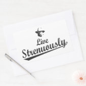 テディ・ルーズベルトが精力的にライブ 長方形シール (封筒)