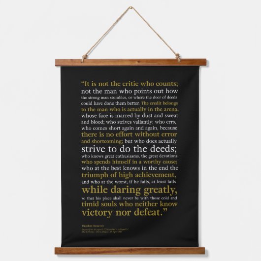 テディ・ルーズベルトによるアリーナの男 吊り下げ型タペストリー (正面)