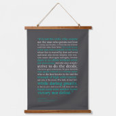 テディ・ルーズベルトに頼るのは批評家ではない 吊り下げ型タペストリー (正面)