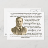 テディ・ルーズベルトの名言 ポストカード (正面/裏面)