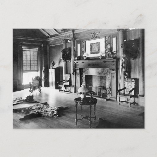 テディ・ルーズベルトの狩りルーム， 1905 ポストカード (正面)
