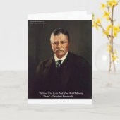 テディ·ルーズベルト「信じイン·セルフ」引用文贈答品/Tees カード (黄色い花)