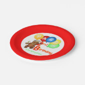 テデ王室のィベア2歳の誕生日パーティー ペーパープレート (アングル)