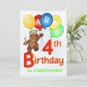 テデ王室のィベア4歳の誕生日パーティー 招待状 (スタンド正面)