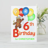 テデ王室のィベア6歳の誕生日パーティー 招待状 (スタンド正面)