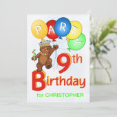 テデ王室のィベア9歳の誕生日パーティー 招待状 (スタンド正面)