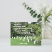 テトス2:13その希望を探し賛美ている ポストカード (スタンド正面)