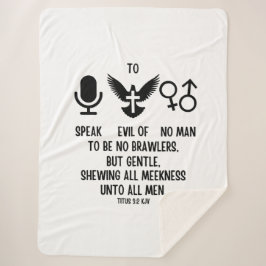 テトス3:2 KJVバイブル・バース引用文 シェルパブランケット