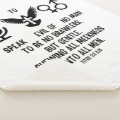 テトス3:2 KJVバイブル・バース引用文 シェルパブランケット (3/4)