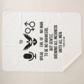 テトス3:2 KJVバイブル・バース引用文 シェルパブランケット (正面(横))