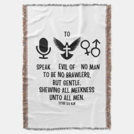 テトス3:2 KJVバイブル・バース引用文 スローブランケット