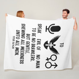 テトス3:2 KJVバイブル・バース引用文 フリースブランケット