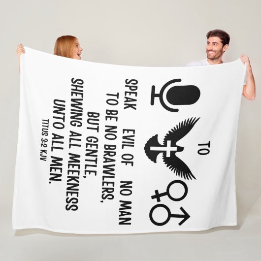 テトス3:2 KJVバイブル・バース引用文 フリースブランケット (インサイチュ)