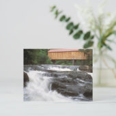 テトフォードVTの秋でカバーされた橋 ポストカード (スタンド正面)