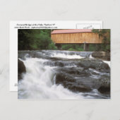 テトフォードVTの秋でカバーされた橋 ポストカード (正面/裏面)