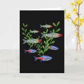 テトラ水族館ネオンテトラスラムミーノーズテトラ カード (黄色い花)