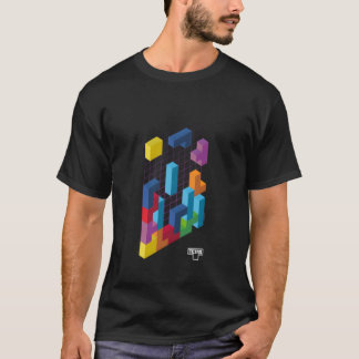 テトリス3Dゲームアート Tシャツ