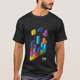 テトリス 3D ゲームアート 少女 Tシャツ