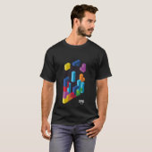 テトリス 3D ゲームアート 少女 Tシャツ (正面フル)