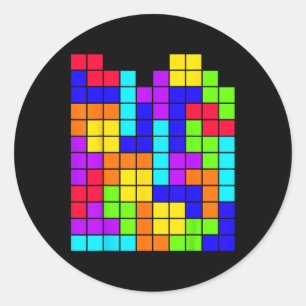 テトロミノブロックパズルビデオゲーム数学先生G ラウンドシール