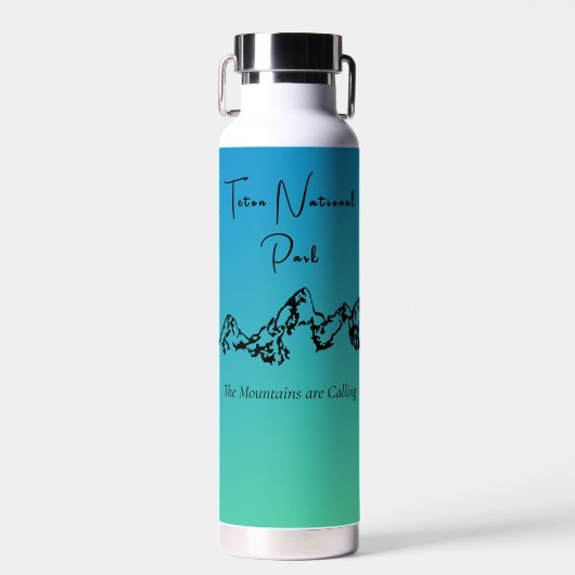 テトンナショナルパークブルーグリーンウォーターボトル ウォーターボトル (正面)