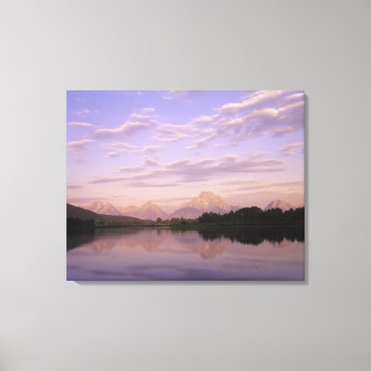 テトンレンジはスネーク川で反射。グランドテ キャンバスプリント (正面)