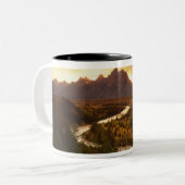 テトンレンジ日没、スネーク川から ツートーンマグカップ (正面左)