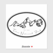 テトン国立公園ビニールミニマルステッカー シール (シート)