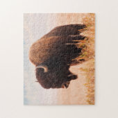 テトン地域のアメリカバイソン(Bison bison)の群れ 2 ジグソーパズル (縦)
