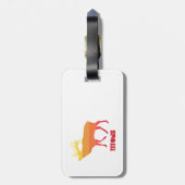 テトン山のエルク ラゲッジタグ (裏面縦)