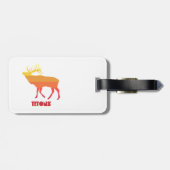 テトン山のエルク ラゲッジタグ (裏面横)