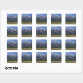 テトン山脈の景色 スクエアシール (シート)