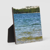 テナヤ湖の岸辺、ヨセミテ、カリフォルニア州 フォトプラーク (正面)