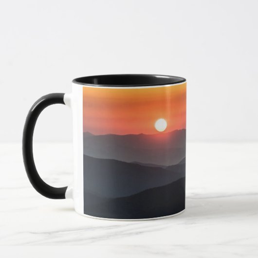 テナント山、墓場エリア、日の出 マグカップ (左)